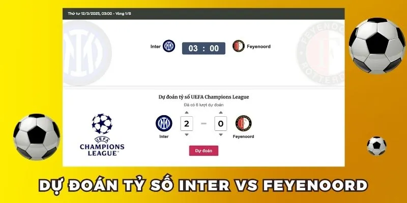 Dự đoán tỷ số Inter vs Feyenoord ở lượt về